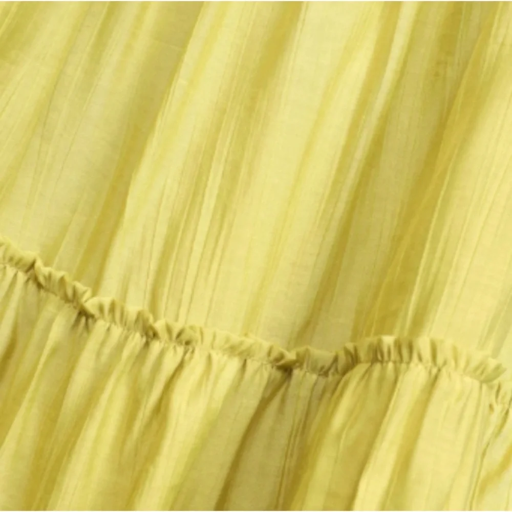 1 LEFT! Tiered Lime Mini Dress - Picture 4 of 6
